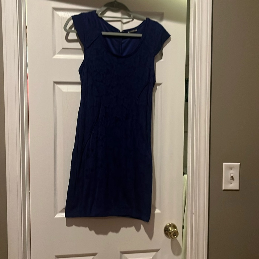Form fitting dress indigo blue